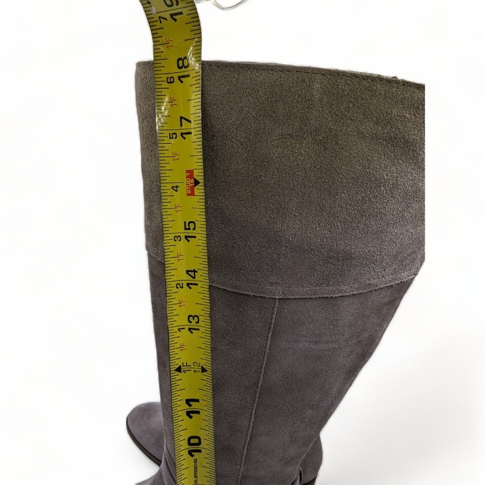 Marc Fisher Womens Calf Suede Tall Shaft $191 Gray Size 7.5 Wide - Picture 6 of 14